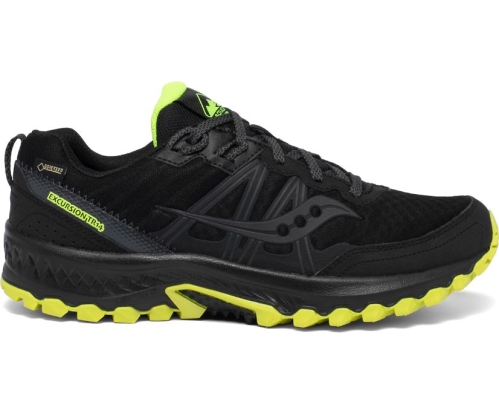 Tenis Saucony Excursion TR14 GTX Hombre Zapatillas Running Negras / Citron México MX-538-FN